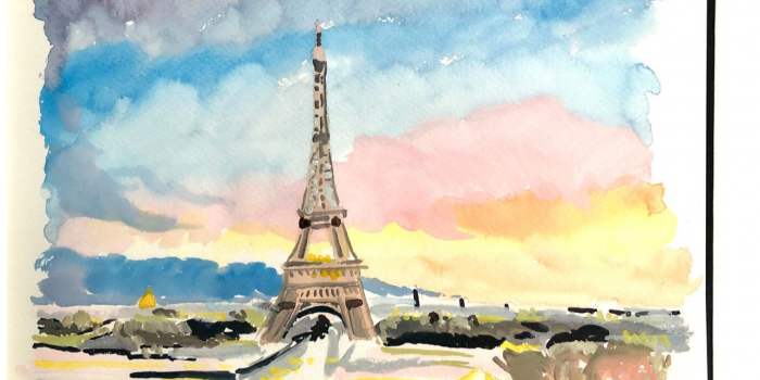 Atelier Peinture Boston Accueil - "Peindre la Tour Eiffel et Paris à l'aquarelle" EN LIGNE