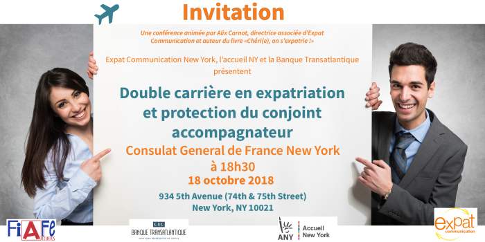 Conférence : double carrière en expatriation et protection du conjoint accompagnateur.